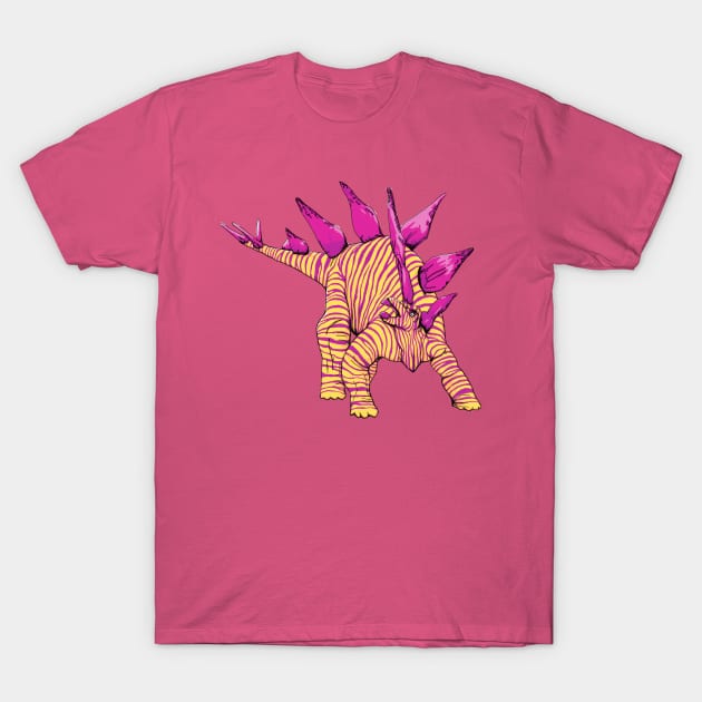 Stegosaurus Zebra T-Shirt by TylerHasbrouck